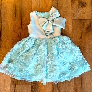 Bonnie Jean Light Teal Lqce Dress
